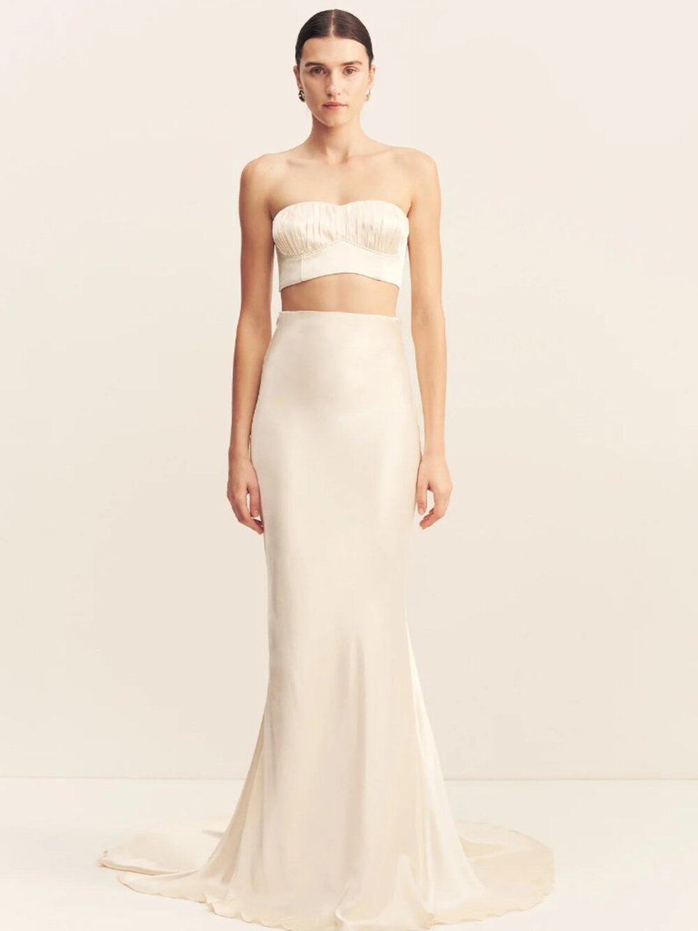 La Lune Corded Ruched Bralette - Cream